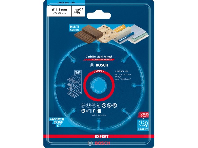 EXPERT Carbide Multi Wheel rezalna plošča Bosch, 115mm, 2608901188